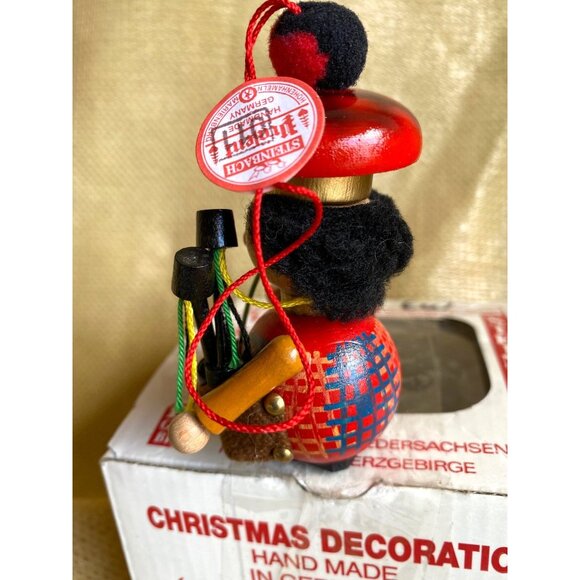 Vintage Steinbach German Christmas Ornament With Box - Scottish Bagpipe Player - Picture 4 of 6